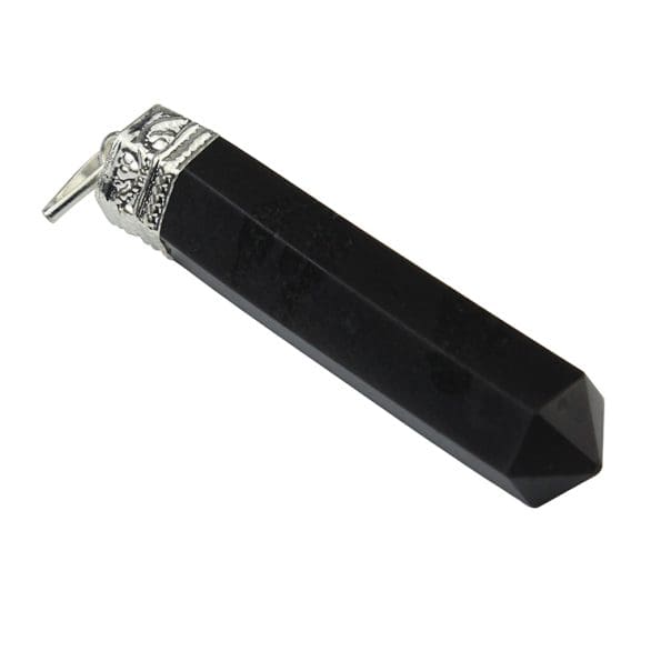 Black Tourmaline Pencil Pendant