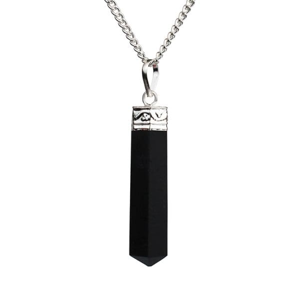 Black Tourmaline Pencil Pendant