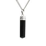 Black Tourmaline Small Pencil Pendant