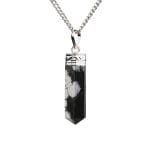 Snowflake Obsidian Pencil Pendant