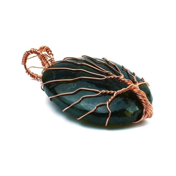 Labradorite Oval Shaped Tree Of Life Pendant