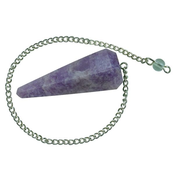 Lepidolite Crystal Dowsing Pendulum