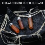 Red Aventurine Pencil Pendant