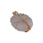 Rose Quartz Oval Shape Tree Of Life Pendant