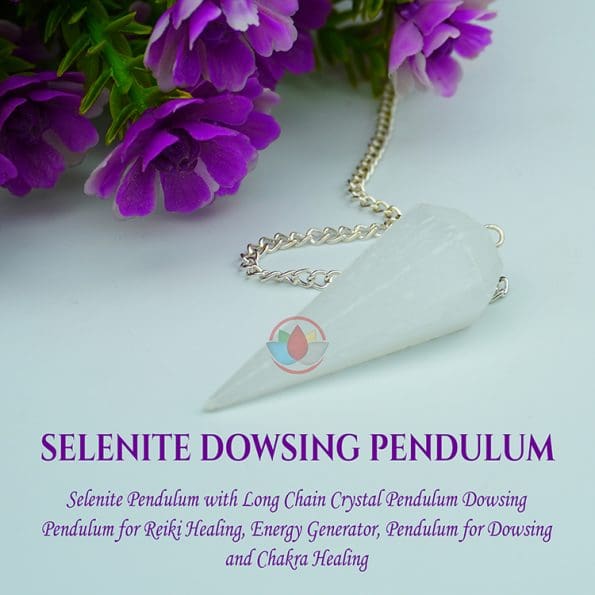 Selenite Crystal Dowsing Pendulum