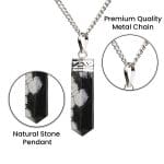 Snowflake Obsidian Pencil Pendant