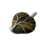 Tiger Eye Heart Shaped Tree Of Life Pendant