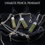 Unakite Pencil Pendant