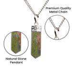 Unakite Pencil Pendant