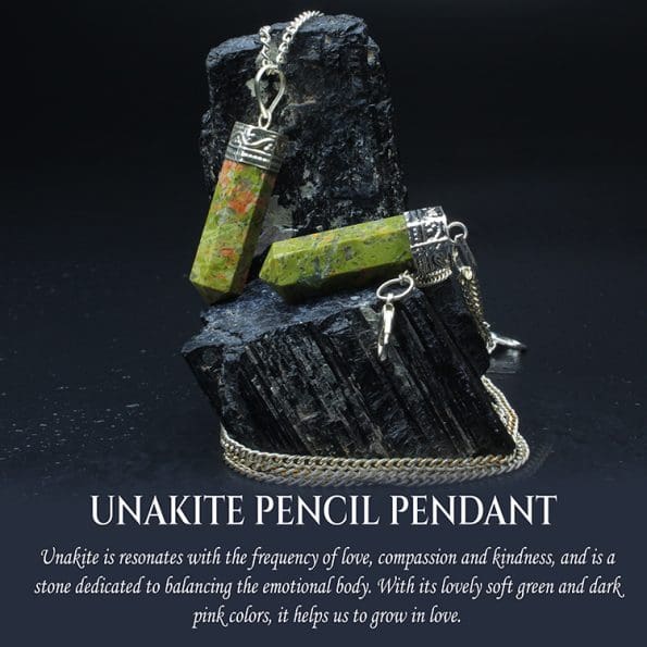 Unakite Pencil Pendant