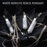 White Howlite Pencil Pendant