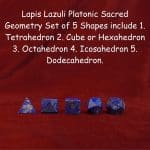 Lapis Lazuli Platonic Sacred Geometry Set of 5