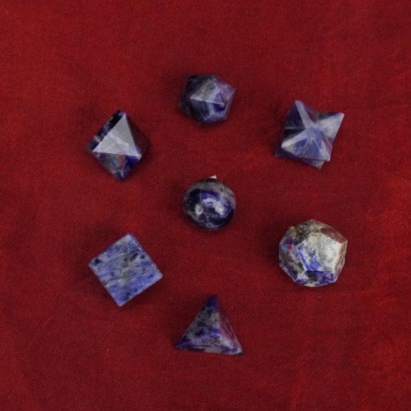 Sodalite Platonic Sacred Geometry Set of 7