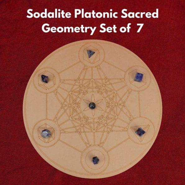 Sodalite Platonic Sacred Geometry Set of 7