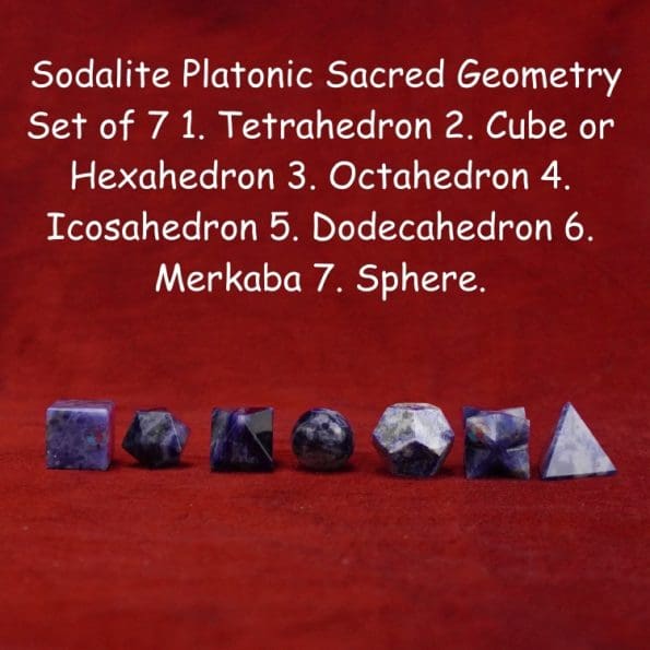 Sodalite Platonic Sacred Geometry Set of 7