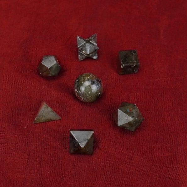 Labradorite Platonic Sacred Geometry Set of 7