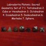 Labradorite Platonic Sacred Geometry Set of 7