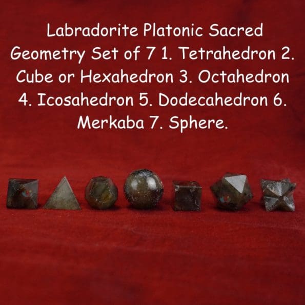 Labradorite Platonic Sacred Geometry Set of 7