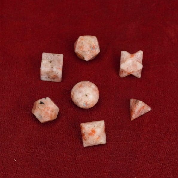 Sunstone Platonic Sacred Geometry Set of 7