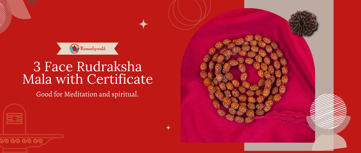 3 Mukhi Rudraksha Mala