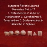 Sunstone Platonic Sacred Geometry Set of 7