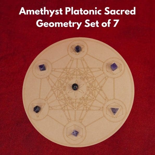 Amethyst Platonic Sacred Geometry Set of 7