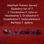 Amethyst Platonic Sacred Geometry Set of 7