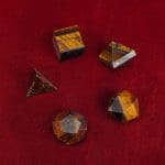 Tiger Eye Platonic Sacred Geometry Set of 5