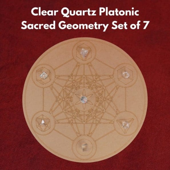 Clear Quartz Platonic Sacred Geometry Set of 7