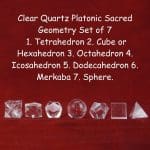 Clear Quartz Platonic Sacred Geometry Set of 7