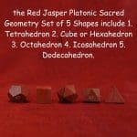 Red Jasper Platonic Sacred Geometry Set of 5