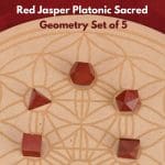 Red Jasper Platonic Sacred Geometry Set of 5