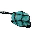 Amazonite Thread Cage Raw Stone Pendant