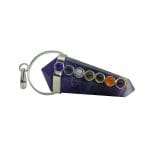 Amethyst 7 Chakra Pencil Pendant