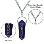 Amethyst 7 Chakra Pencil Pendant