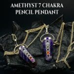 Amethyst 7 Chakra Pencil Pendant