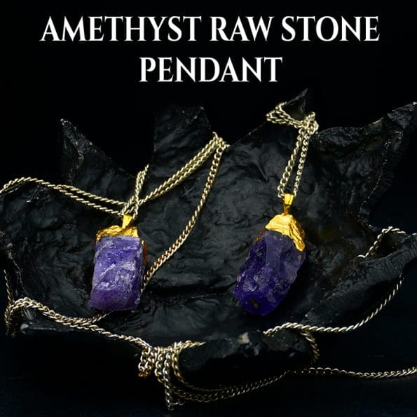 Amethyst Raw Stone Pendant