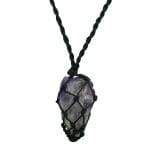 Amethyst Thread Cage Raw Stone Pendant