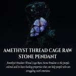 Amethyst Thread Cage Raw Stone Pendant