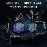 Amethyst Thread Cage Wrapped Pendant