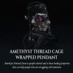 Amethyst Thread Cage Wrapped Pendant