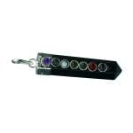 Black Tourmaline 7 Chakra Pencil Pendant