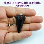 Black Tourmaline Crystal Dowsing Pendulum