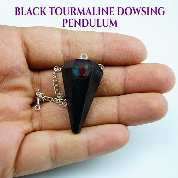 Black Tourmaline Crystal Dowsing Pendulum