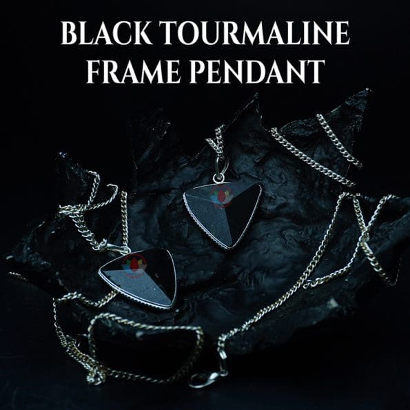 Black Tourmaline Frame Pendant