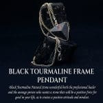 Black Tourmaline Frame Pendant