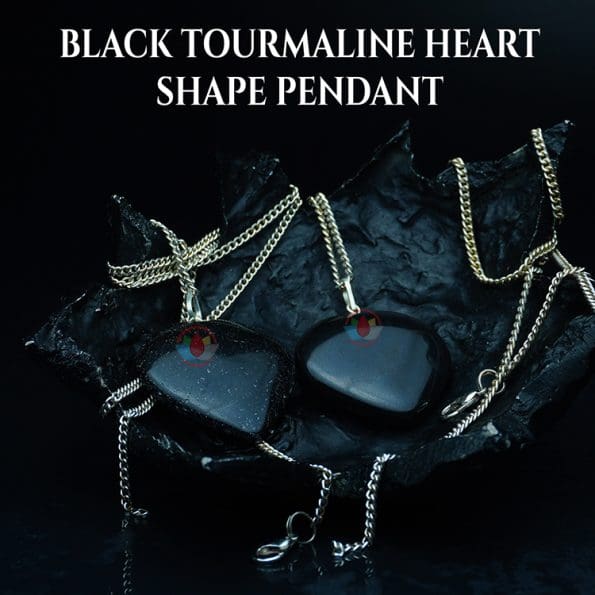 Black Tourmaline Heart Shape Pendant