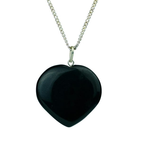 Black Tourmaline Heart Shape Pendant