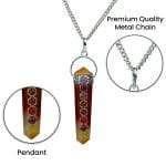 Carnelian 7 Chakra Pencil Pendant