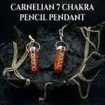 Carnelian 7 Chakra Pencil Pendant